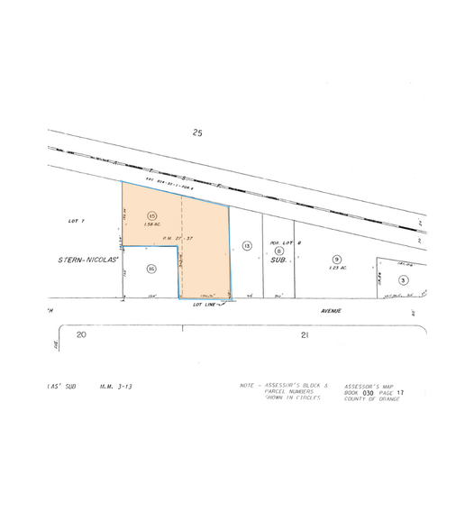 1839-1841 W Commonwealth Ave, Fullerton, CA à vendre - Plan cadastral - Image 3 de 3