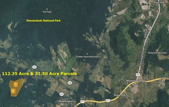 Near Little Washington Virginia, Washington, VA - AERIAL map view