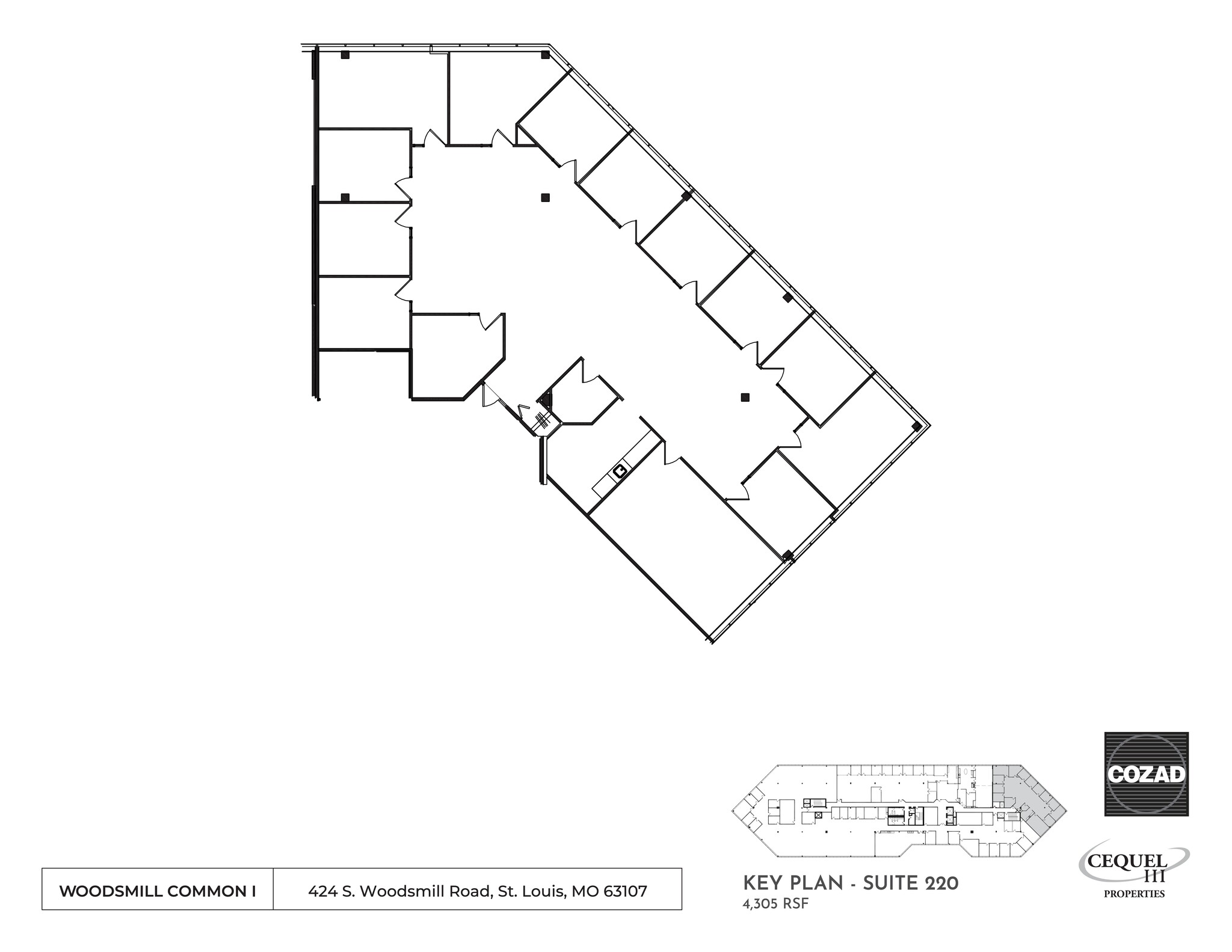 424 S Woods Mill Rd, Chesterfield, MO à louer Plan de site- Image 1 de 1