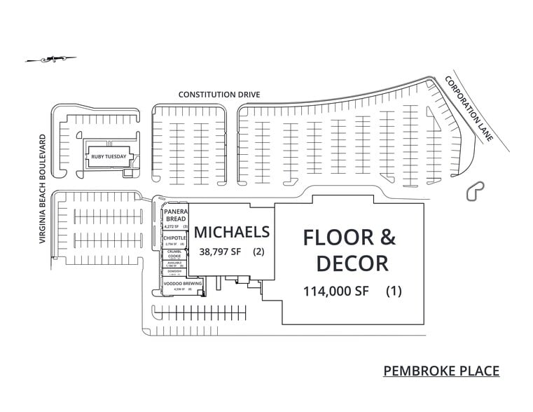 312 Constitution Dr, Virginia Beach, VA for lease - Site Plan - Image 1 of 5