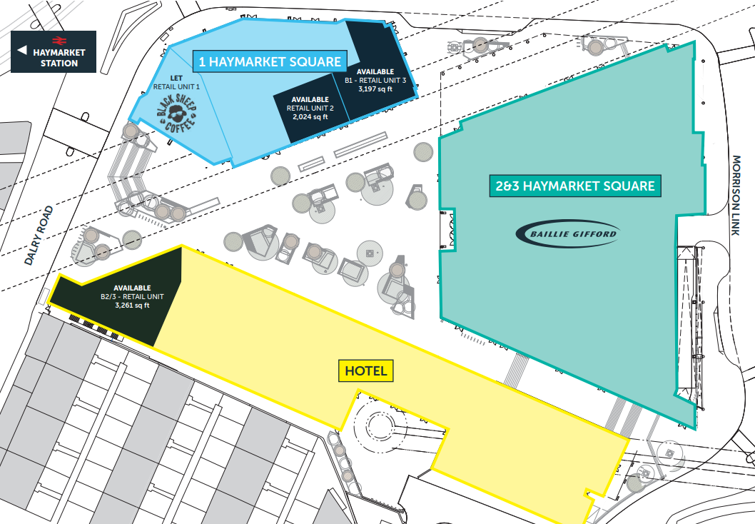 Haymarket, Edinburgh for lease Site Plan- Image 1 of 2