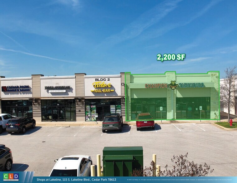 115 S Lakeline Blvd, Cedar Park, TX à louer - Photo du bâtiment - Image 2 de 3