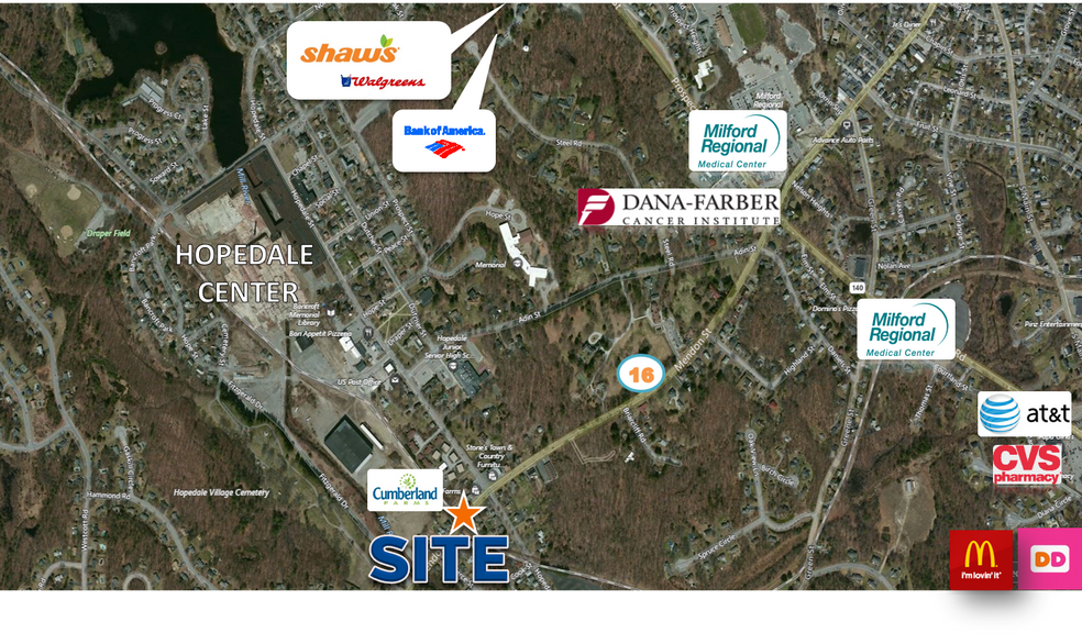 114 Mendon St, Hopedale, MA à vendre - Aérien - Image 3 de 3