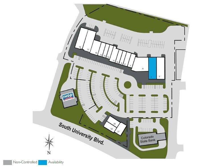 9567 S University Blvd, Highlands Ranch, CO for lease - Site Plan - Image 2 of 3