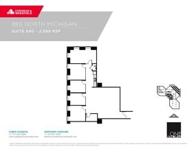 980 N Michigan Ave, Chicago, IL à louer Plan d’étage- Image 1 de 1