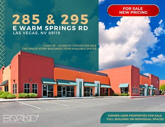 Plus de détails pour 285 & 295 E Warm Springs Rd – Bureau à vendre, Las Vegas, NV