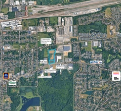 E New York St, Aurora, IL - Aérien  Vue de la carte