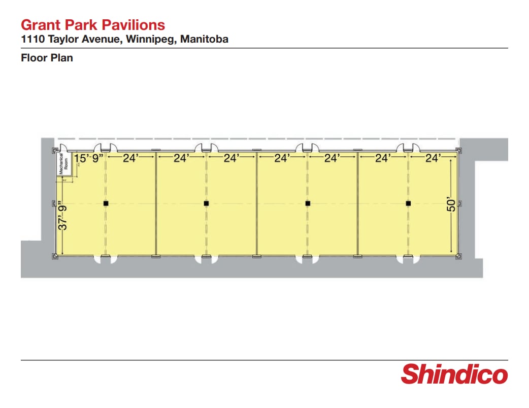 1110 Taylor Ave, Winnipeg, MB for lease Floor Plan- Image 1 of 1