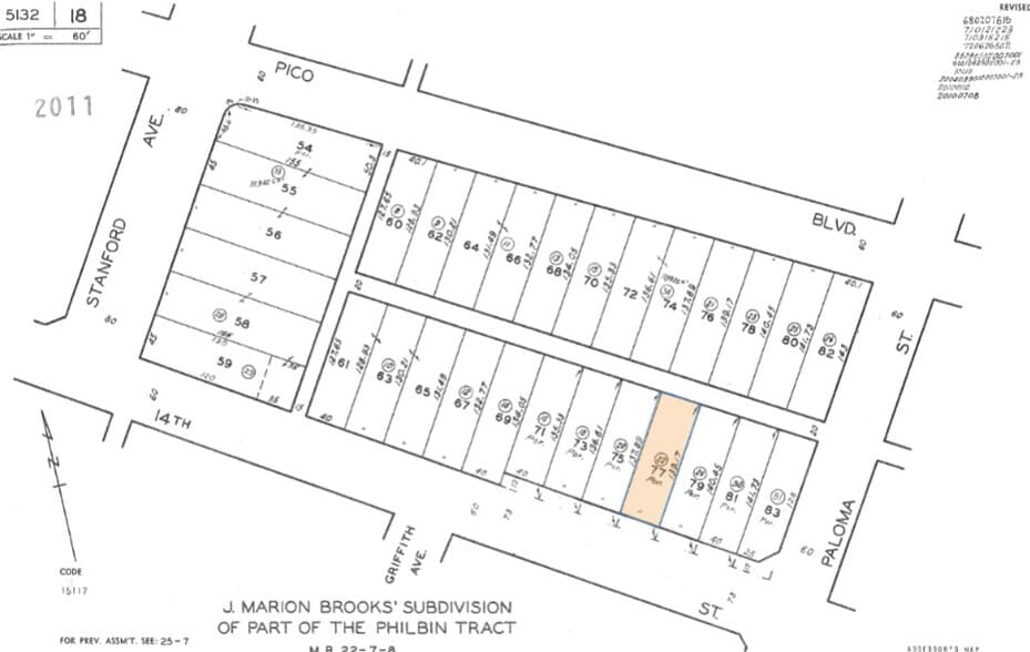 1017 E 14th St, Los Angeles, CA for lease - Plat Map - Image 2 of 2