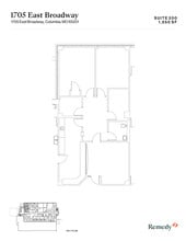 1705 E Broadway, Columbia, MO à louer Plan d’étage- Image 1 de 2