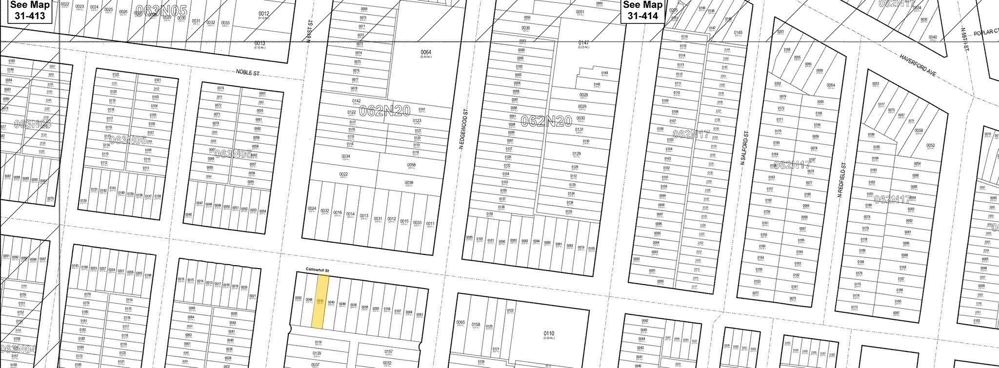 6068 Callowhill St, Philadelphia, PA à vendre Plan cadastral- Image 1 de 2