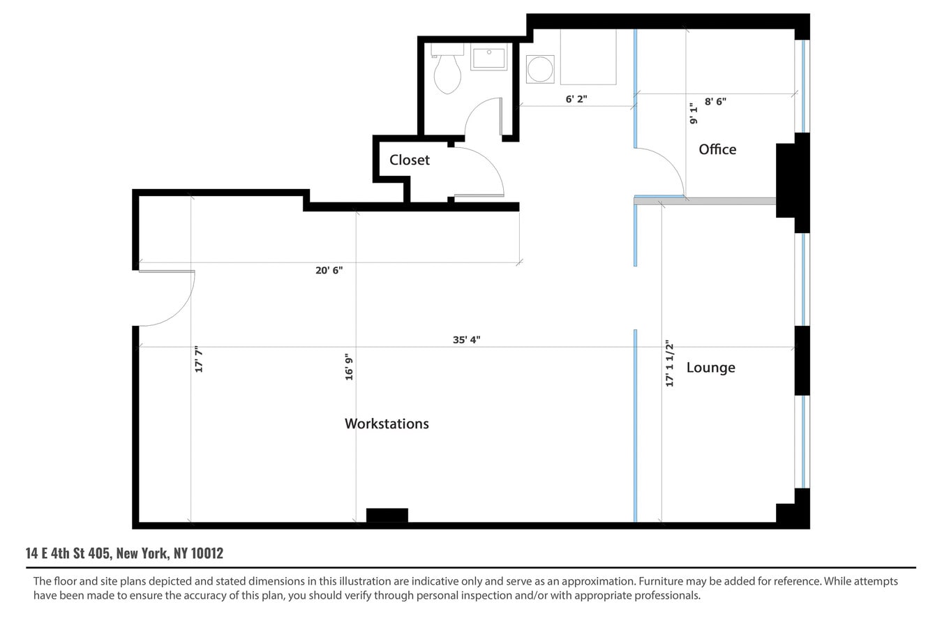 14 E 4th St, New York, NY 10012 - Unit 404 -  - Floor Plan - Image 2 of 21