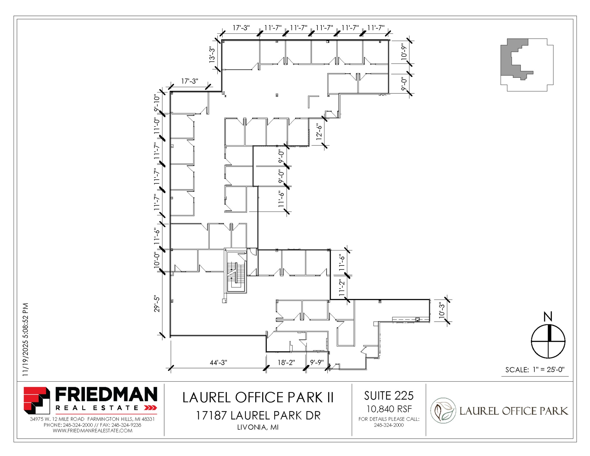 17187 N Laurel Park Dr, Livonia, MI for lease Floor Plan- Image 1 of 2