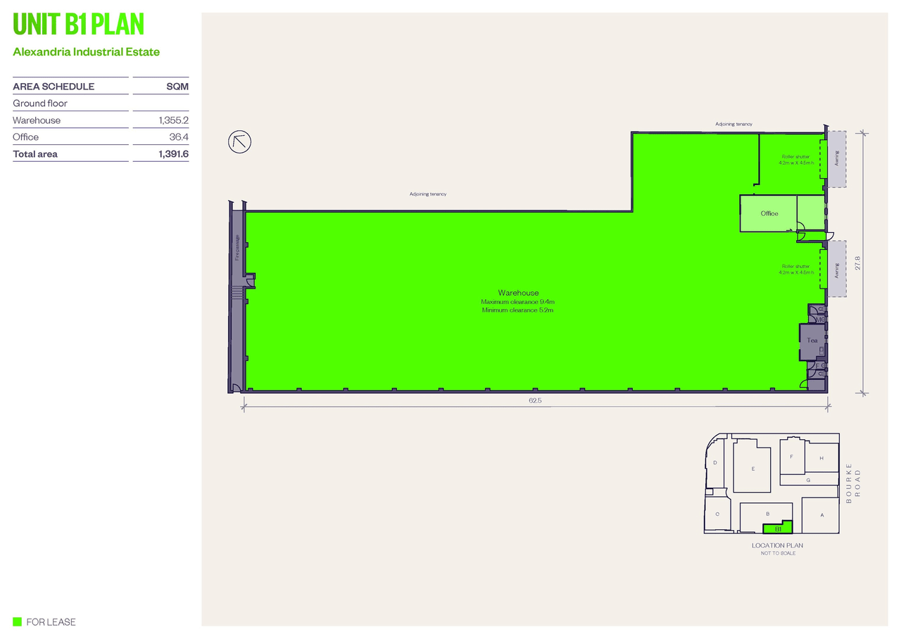 53-75 Huntley St, Alexandria for lease Floor Plan- Image 1 of 1