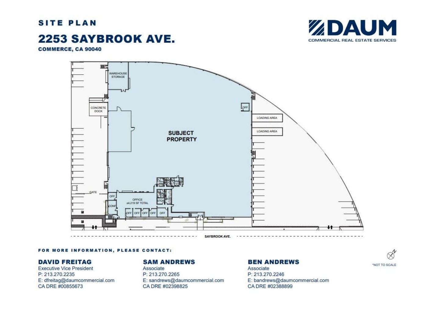 2253-2257 Saybrook Ave, Commerce, CA for lease Site Plan- Image 1 of 1