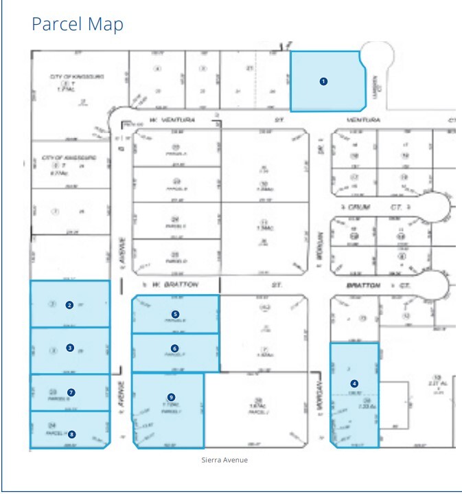 Sierra Avenue, Kingsburg, CA à louer Plan cadastral- Image 1 de 2