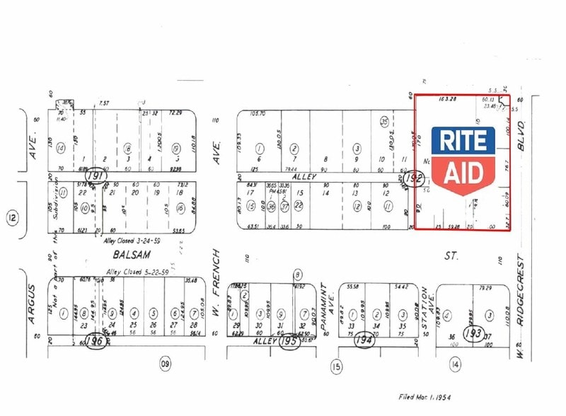 101 N China Lake Blvd, Ridgecrest, CA à louer - Plan cadastral - Image 3 de 3