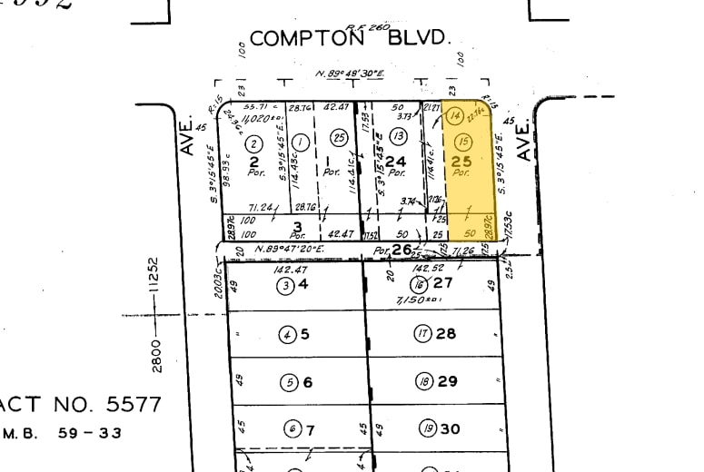 1036 E Compton Blvd, Compton, CA à vendre - Plan cadastral - Image 3 de 3