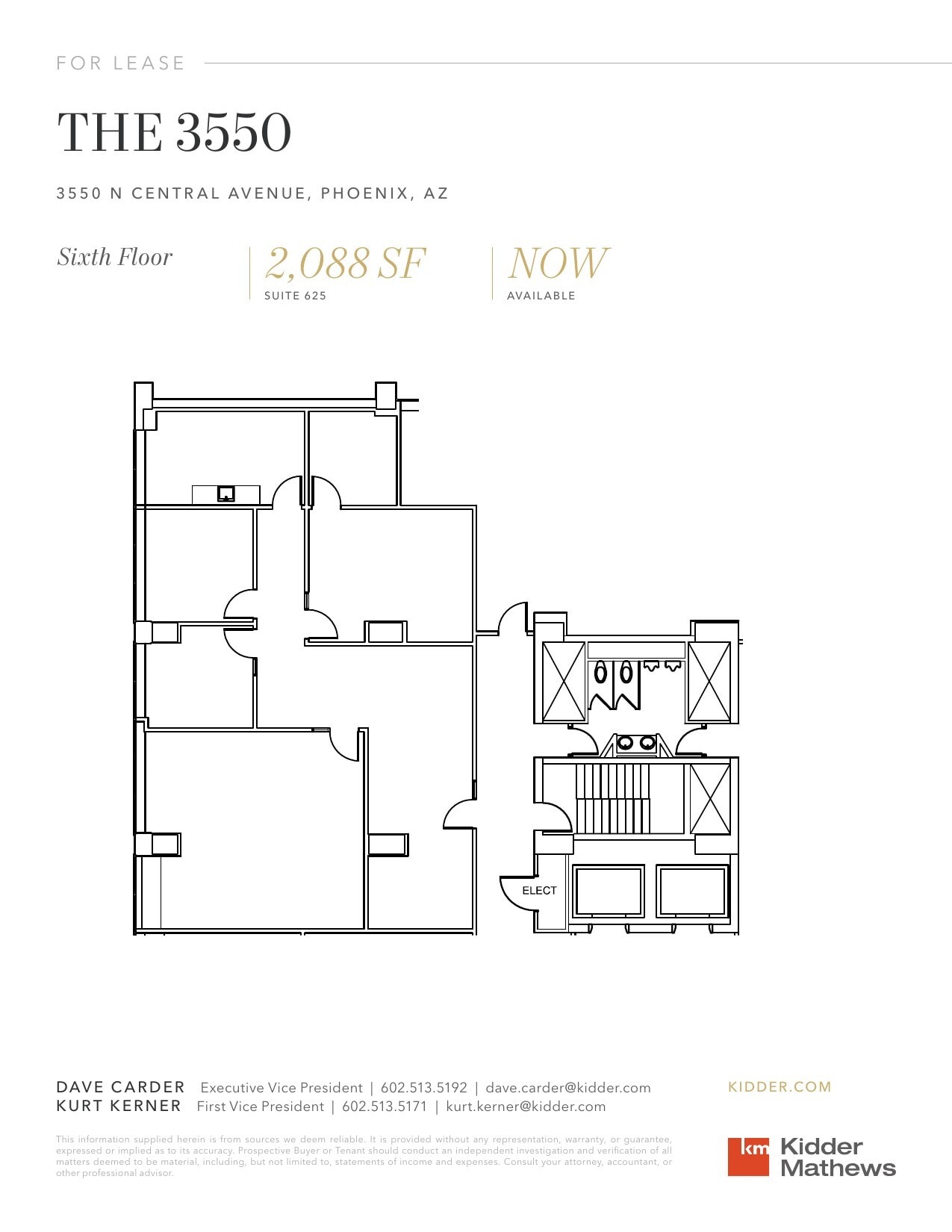 3550 N Central Ave, Phoenix, AZ à louer Plan d’étage- Image 1 de 1