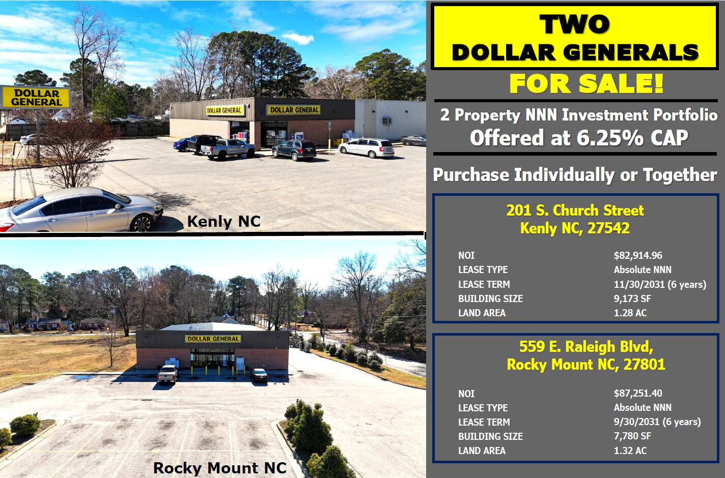 Dollar General Portfolio portefeuille de 2 propriétés à vendre sur LoopNet.ca Photo du bâtiment- Image 1 de 5