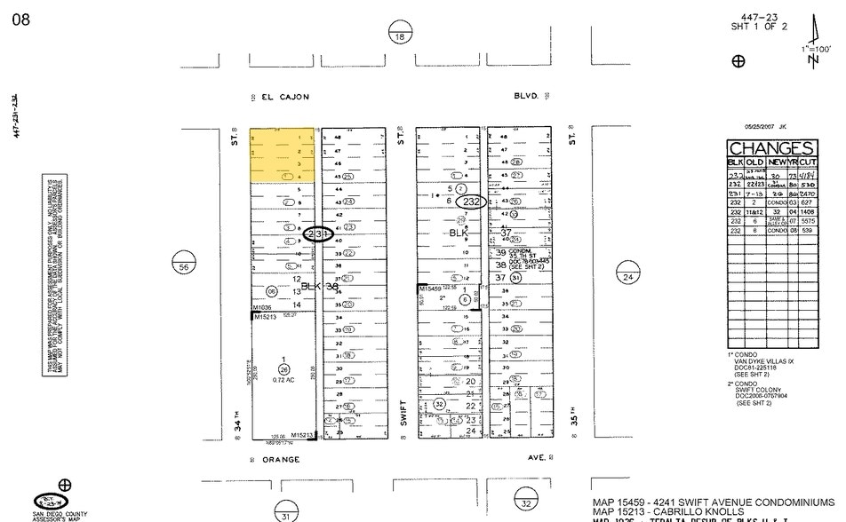 3451-3465 El Cajon Blvd, San Diego, CA for sale - Plat Map - Image 2 of 12