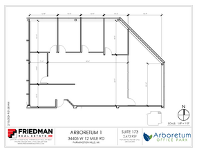 34405 W 12 Mile Rd, Farmington Hills, MI for lease Floor Plan- Image 1 of 3