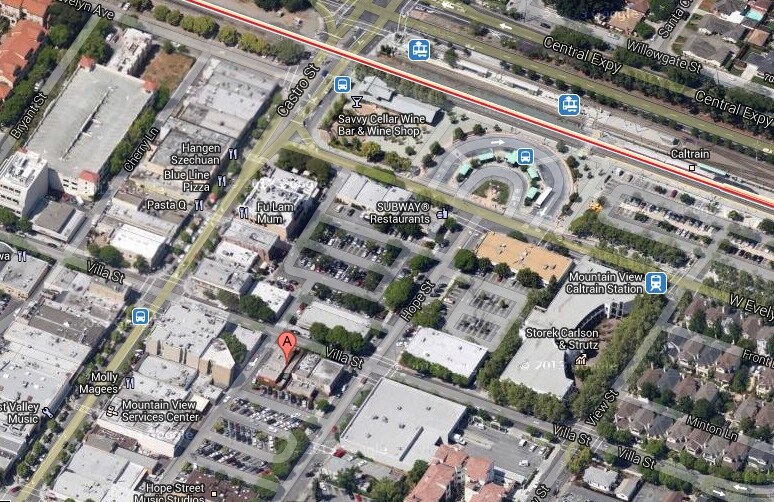 735 Villa St, Mountain View, CA à louer - Aérien - Image 2 de 7