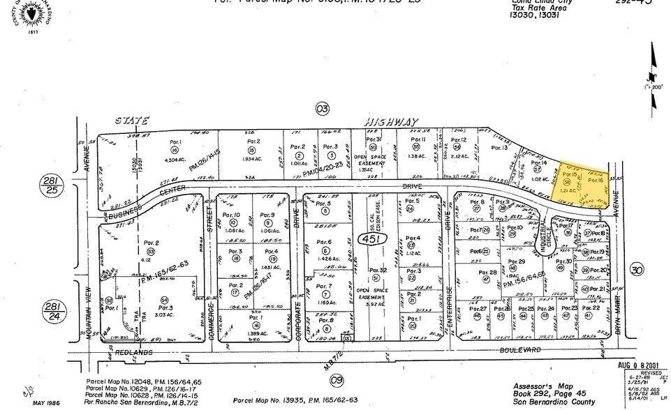 26038 Business Center Dr, Loma Linda, CA for lease - Plat Map - Image 3 of 3