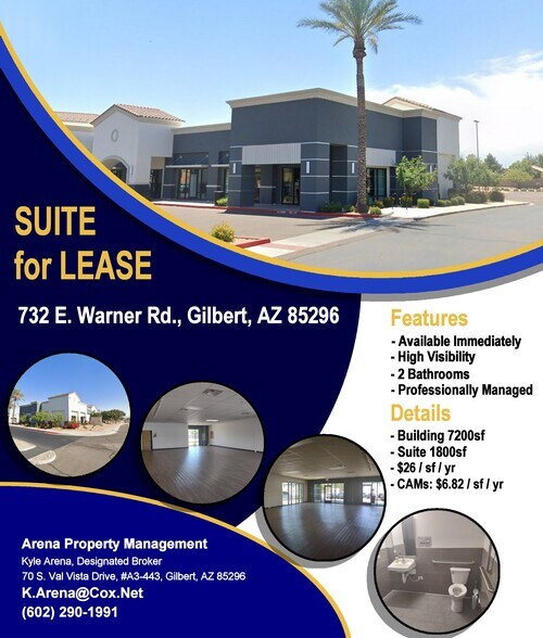 732 E Warner Rd, Gilbert, AZ à louer - Photo du bâtiment - Image 2 de 6