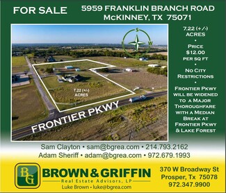 Plus de détails pour 5959 Franklin Branch Rd, McKinney, TX - Terrain à vendre