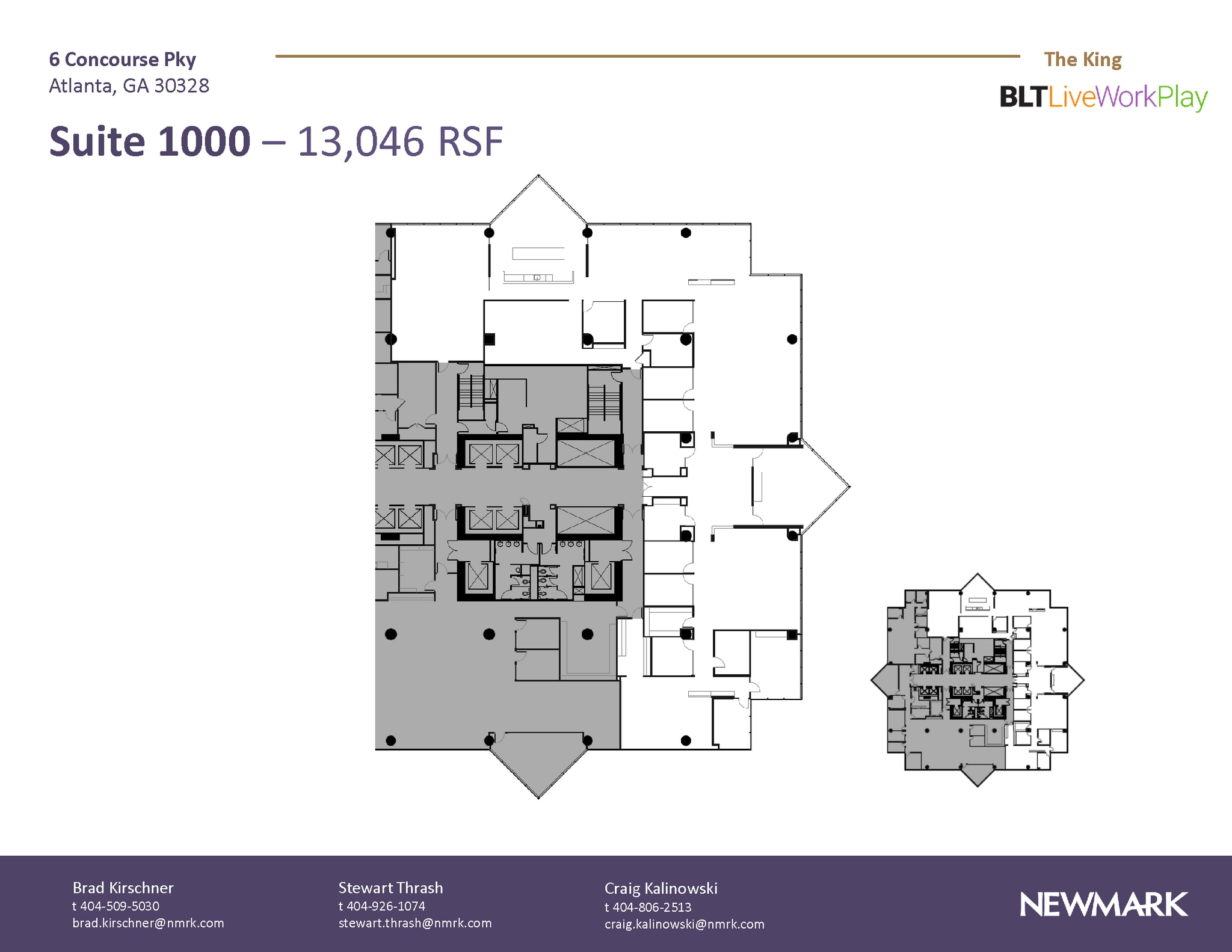 6 Concourse Pky NE, Atlanta, GA for lease Floor Plan- Image 1 of 3