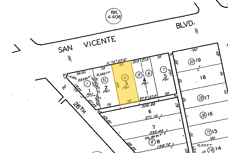 13038 San Vicente Blvd, Los Angeles, CA for sale - Plat Map - Image 1 of 1