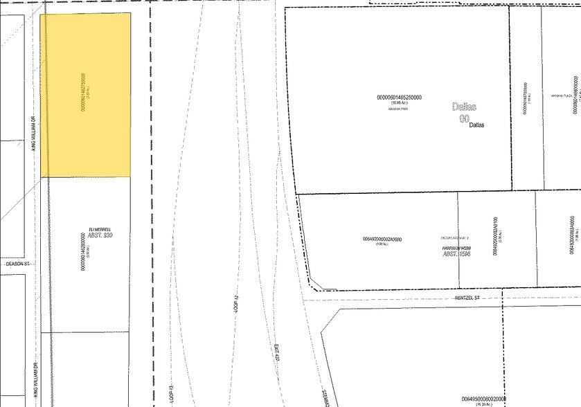 10502-10590 King William Dr, Dallas, TX à louer - Plan cadastral - Image 2 de 4