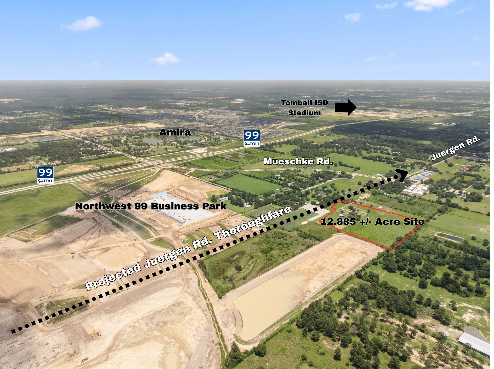 19105 Mueschke Rd, Tomball, TX for sale Aerial- Image 1 of 31