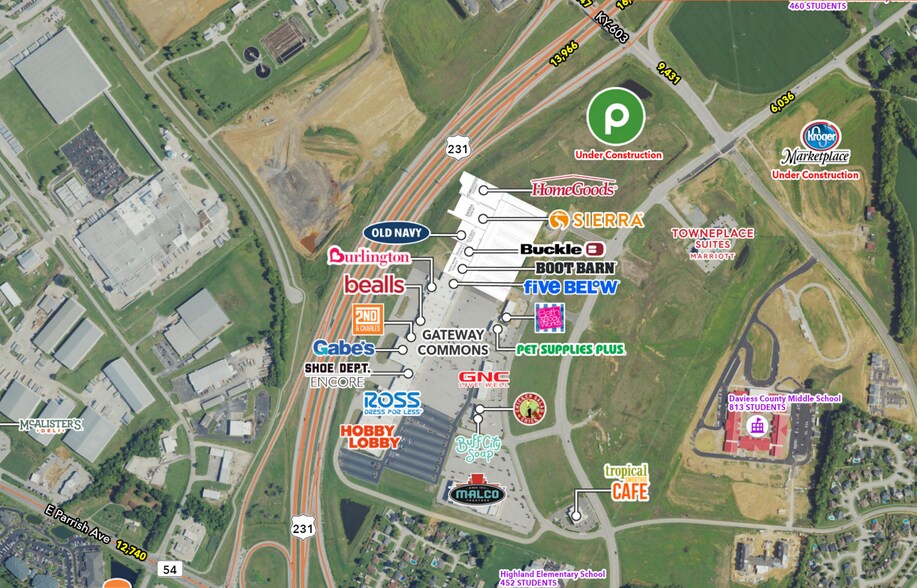 KY Hwy 54 and Hayden Rd, Owensboro, KY à louer - Aérien - Image 1 de 1