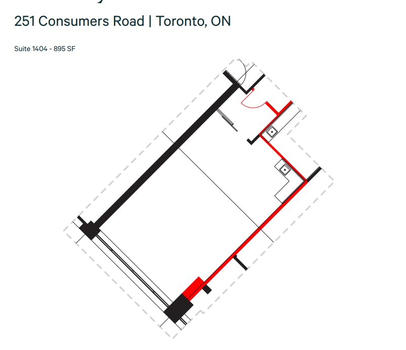 245 Consumers Rd, Toronto, ON à louer Plan d’étage- Image 1 de 1