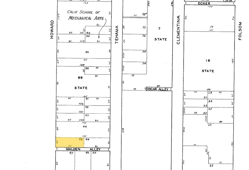 589-591 Howard St, San Francisco, CA for lease - Plat Map - Image 2 of 11