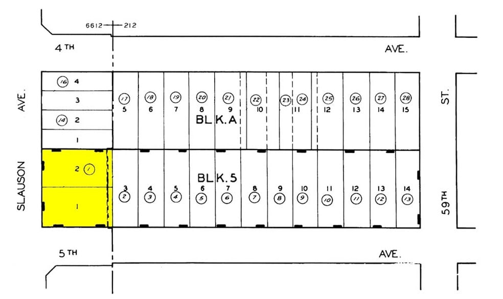 2610-2616 W Slauson Ave, Los Angeles, CA for lease - Plat Map - Image 2 of 6