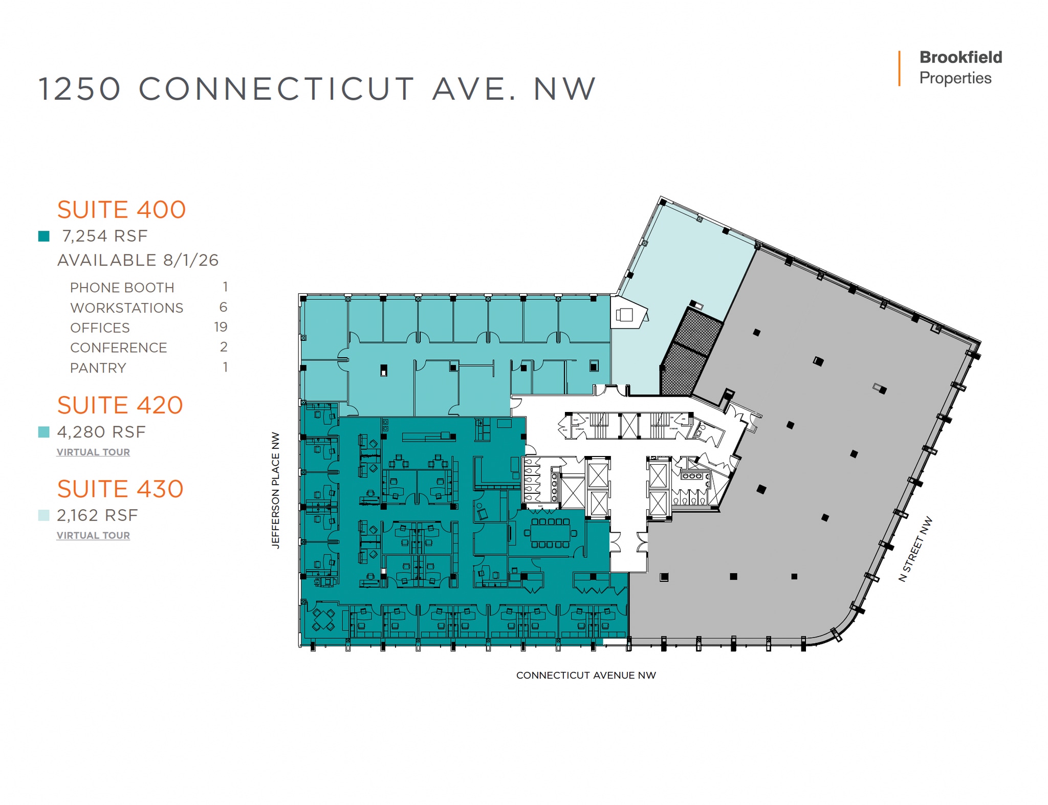 1250 Connecticut Ave NW, Washington, DC à louer Plan d’étage- Image 1 de 1