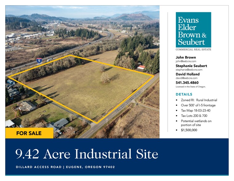 Dillard Access Road Land, Eugene, OR à vendre - Photo du bâtiment - Image 2 de 6