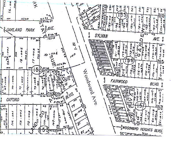 23880 Woodward Ave, Pleasant Ridge, MI for lease - Plat Map - Image 2 of 2