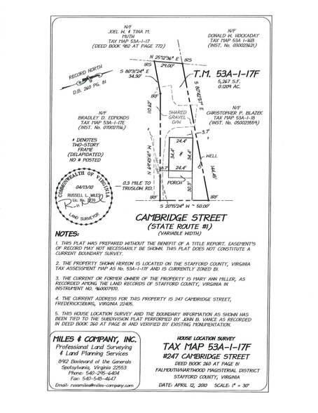 247 Cambridge St, Fredericksburg, VA à vendre - Photo du bâtiment - Image 2 de 3