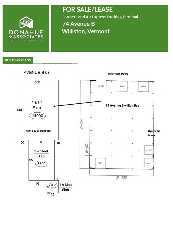 74 Avenue B Ave, Williston, VT for lease Floor Plan- Image 1 of 1