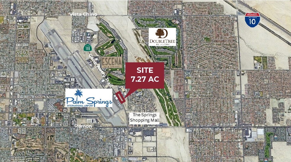 SEC of Gene Autry and District Center Dr, Palm Springs, CA for sale - Aerial - Image 2 of 2