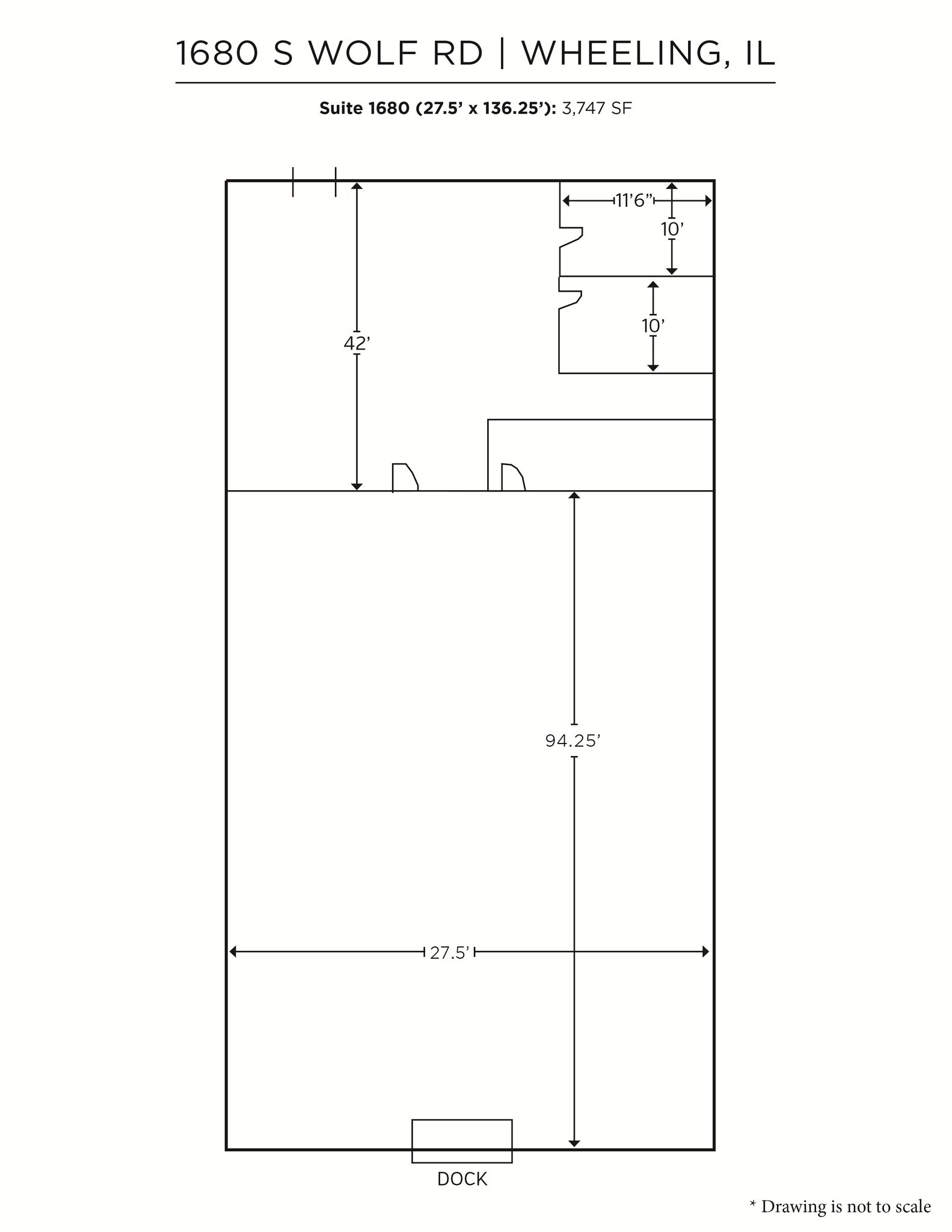 1666-1684 S Wolf Rd, Wheeling, IL for lease Floor Plan- Image 1 of 1