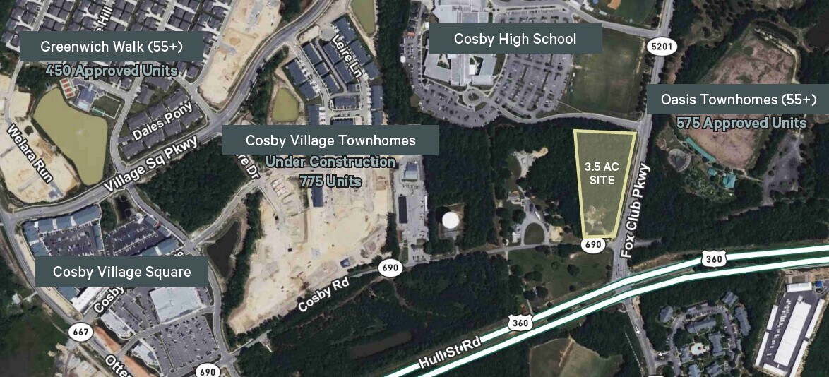 15500 Cosby Rd, Chesterfield, VA à vendre Aérien- Image 1 de 3