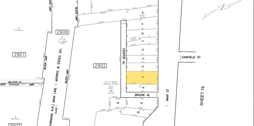 206 Main St, Orange, NJ à vendre - Plan cadastral - Image 1 de 1