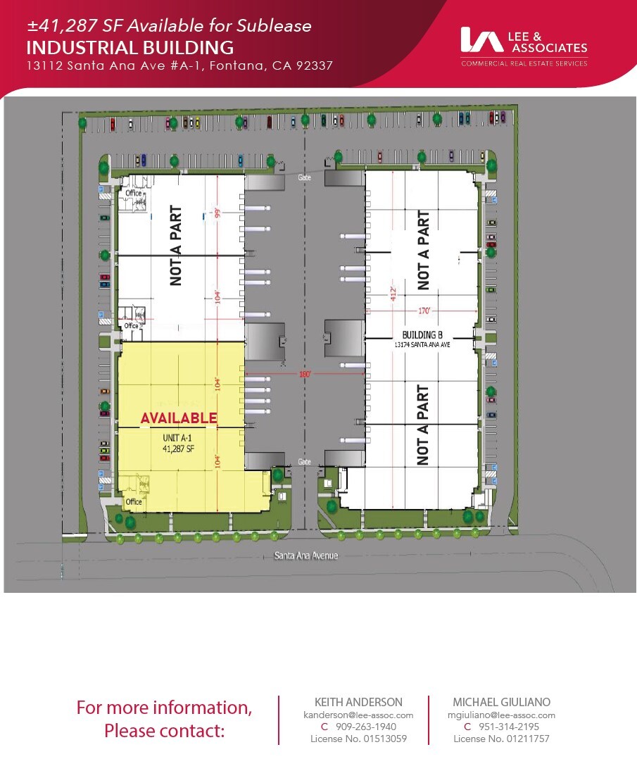 13112 Santa Ana Ave, Fontana, CA for lease Floor Plan- Image 1 of 1