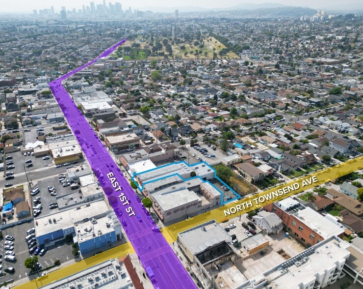 3613 E 1st St, Los Angeles, CA à vendre - Aérien - Image 2 de 5