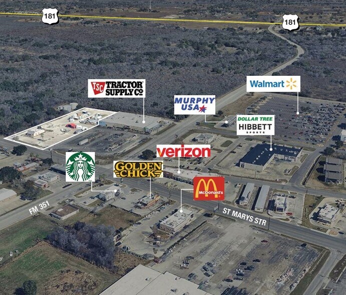2510 N Saint Marys St, Beeville, TX à vendre - Aérien - Image 2 de 2